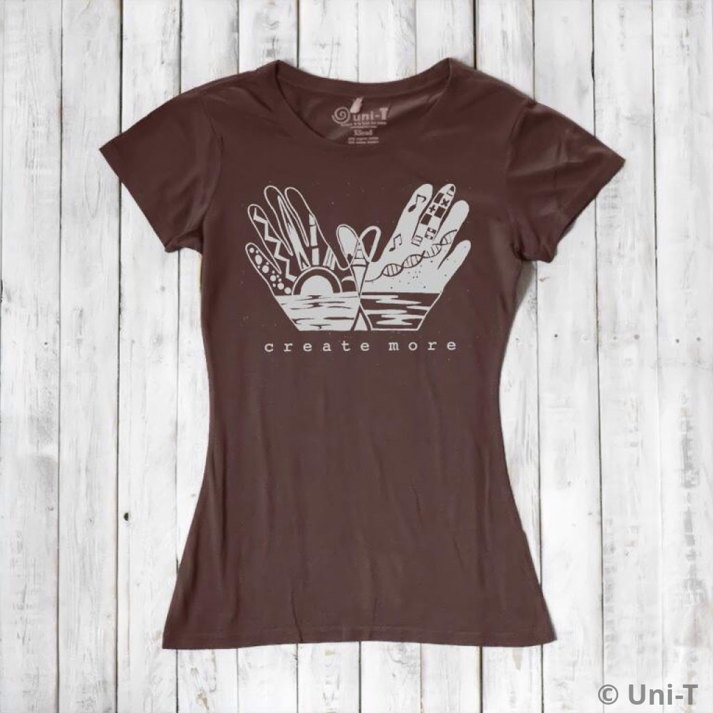 Uni-T Women's Bamboo Creative Art Graphic Tee – Urban Artist T-Shirt "Create More"