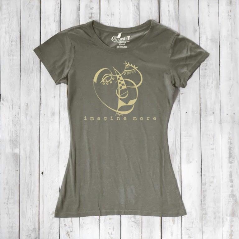 Uni-T Women's Bamboo Artistic T-shirt - Artistic Inspiration Tee 'Imagine More'