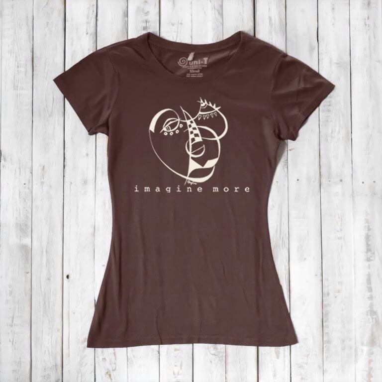Uni-T Women's Bamboo Artistic T-shirt - Artistic Inspiration Tee 'Imagine More'