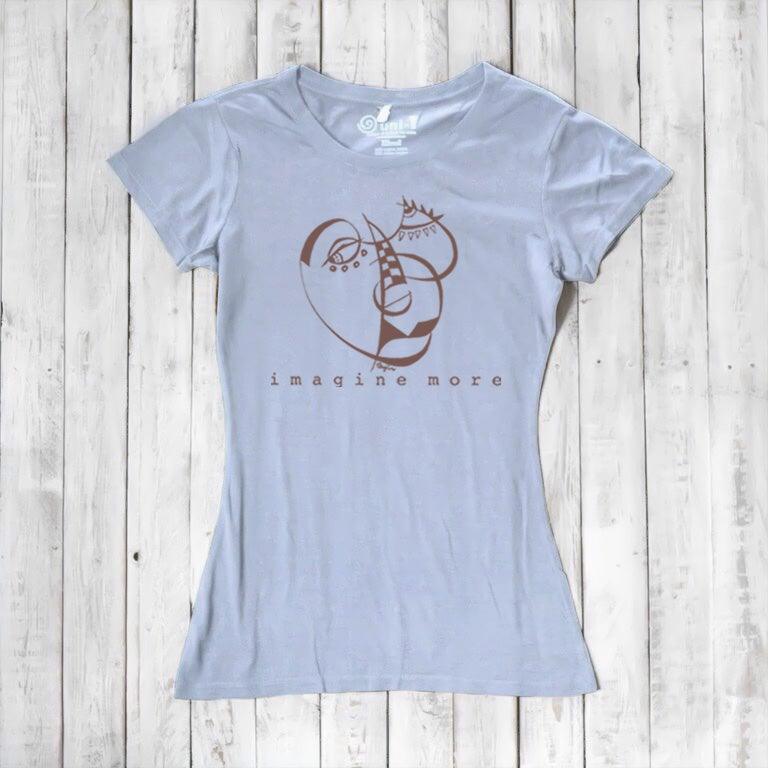 Uni-T Women's Bamboo Artistic T-shirt - Artistic Inspiration Tee 'Imagine More'