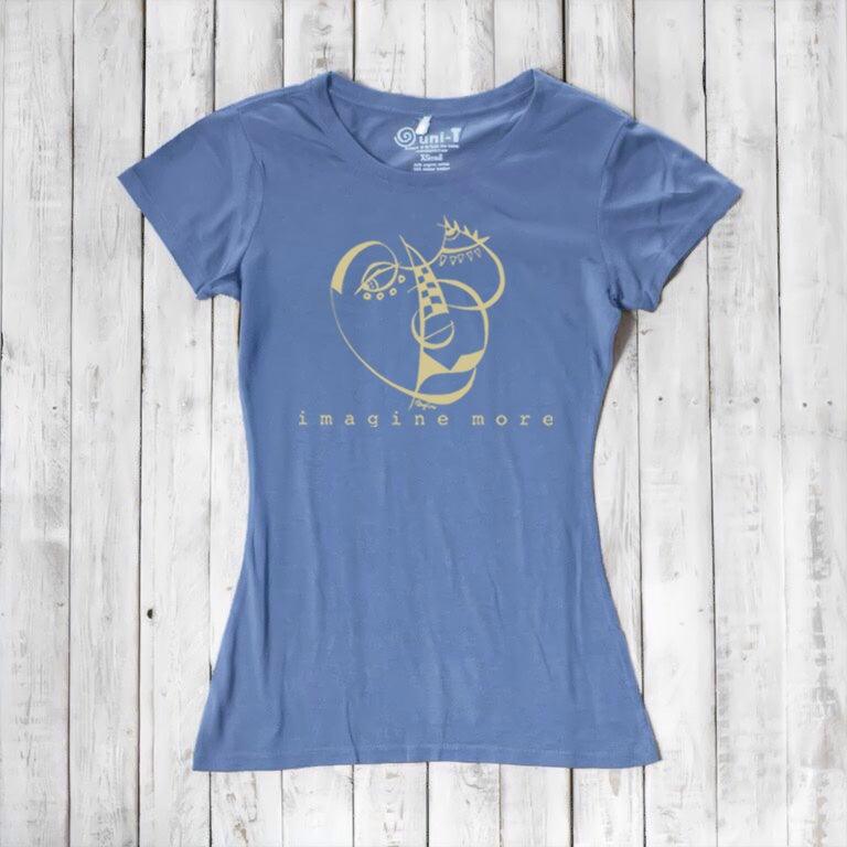 Uni-T Women's Bamboo Artistic T-shirt - Artistic Inspiration Tee 'Imagine More'