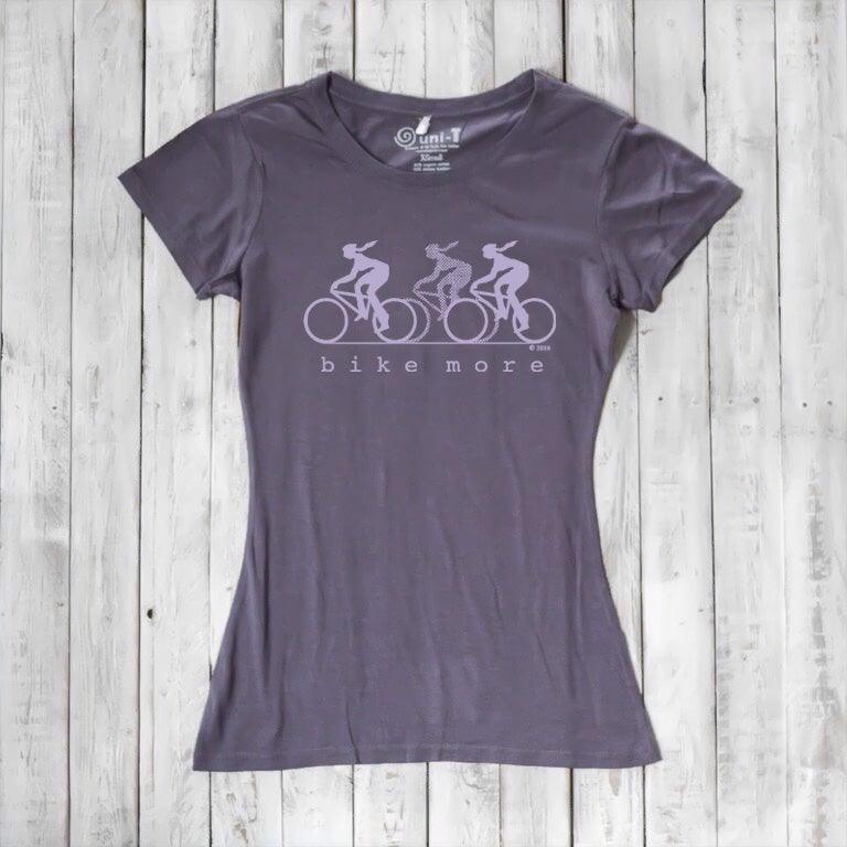 Uni-T Bamboo Women's Bike T-shirt - Cycling Tee "Bike More"
