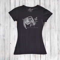 Uni-T Women’s Bamboo Organic Cotton Sloth Graphic Tee – Sustainable Shirt “Chill More.”
