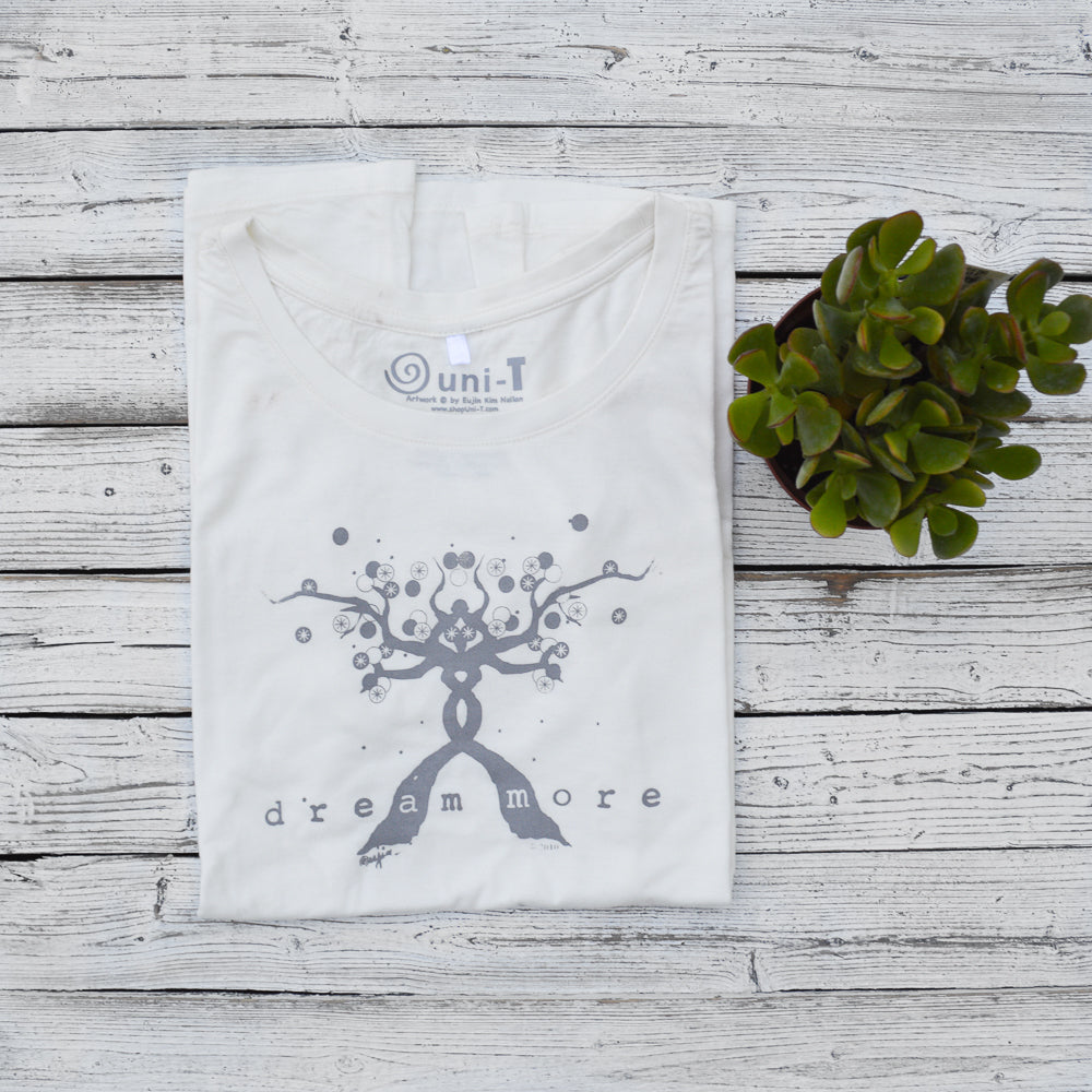 Uni-T Women’s Bamboo Motivational T-Shirt - Inspirational Graphic Tee "Dream More"