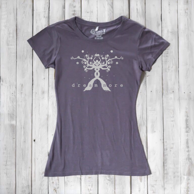 Uni-T Women’s Bamboo Motivational T-Shirt - Inspirational Graphic Tee "Dream More"
