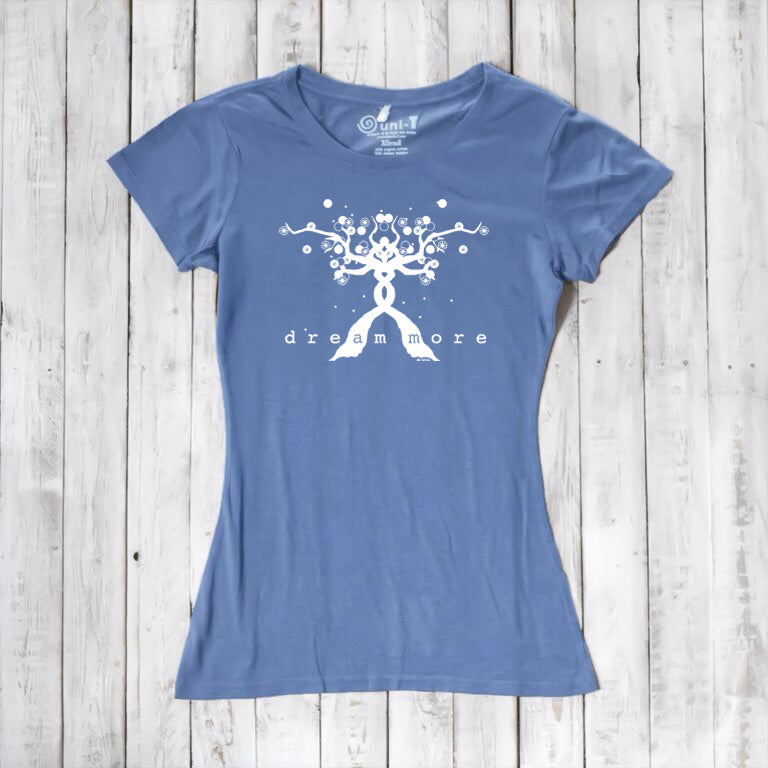 Uni-T Women’s Bamboo Motivational T-Shirt - Inspirational Graphic Tee "Dream More"