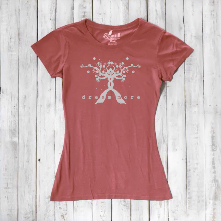 Uni-T Women’s Bamboo Motivational T-Shirt - Inspirational Graphic Tee "Dream More"