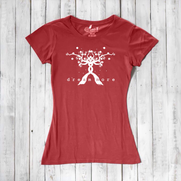 Uni-T Women’s Bamboo Motivational T-Shirt - Inspirational Graphic Tee "Dream More"