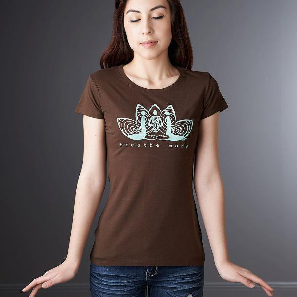 Uni-T Women’s Bamboo Yoga T-Shirt – Meditation Tee "Breathe More"