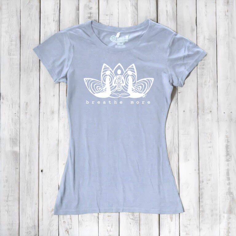 Uni-T Women’s Bamboo Yoga T-Shirt – Meditation Tee "Breathe More"