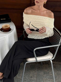 Off Shoulder Long Sleeve Lace Top 100100868487631 39 Affordable Fashion Under $100 Jerry's Apparel 