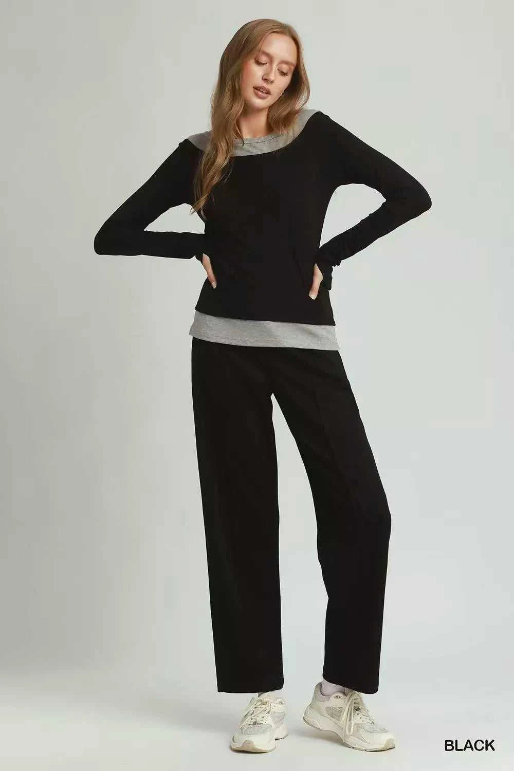 Umgee Layered Twofer Long Sleeve Top 100100420271482 42 Affordable Fashion Under $100 Jerry's Apparel 