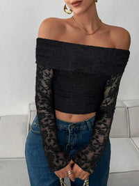 Off Shoulder Long Sleeve Lace Top 100100210732400 33 Affordable Fashion Under $100 Jerry's Apparel 