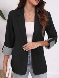 Lapel Collar Roll-Up Sleeve Blazer 100100395163125 43 Affordable Fashion Under $100 Jerry's Apparel 