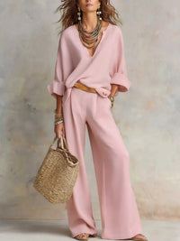 Full Size Loose Fit Top and Wide-Leg Pants Set Plus Size 101001741702129 50 Affordable Fashion Under $100 Jerry's Apparel 