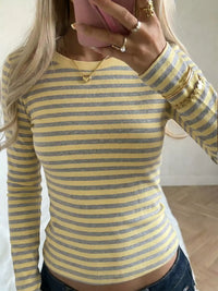 Slim-Fit Striped Long Sleeve T-Shirt 101001678504439 31 Affordable Fashion Under $100 Jerry's Apparel 