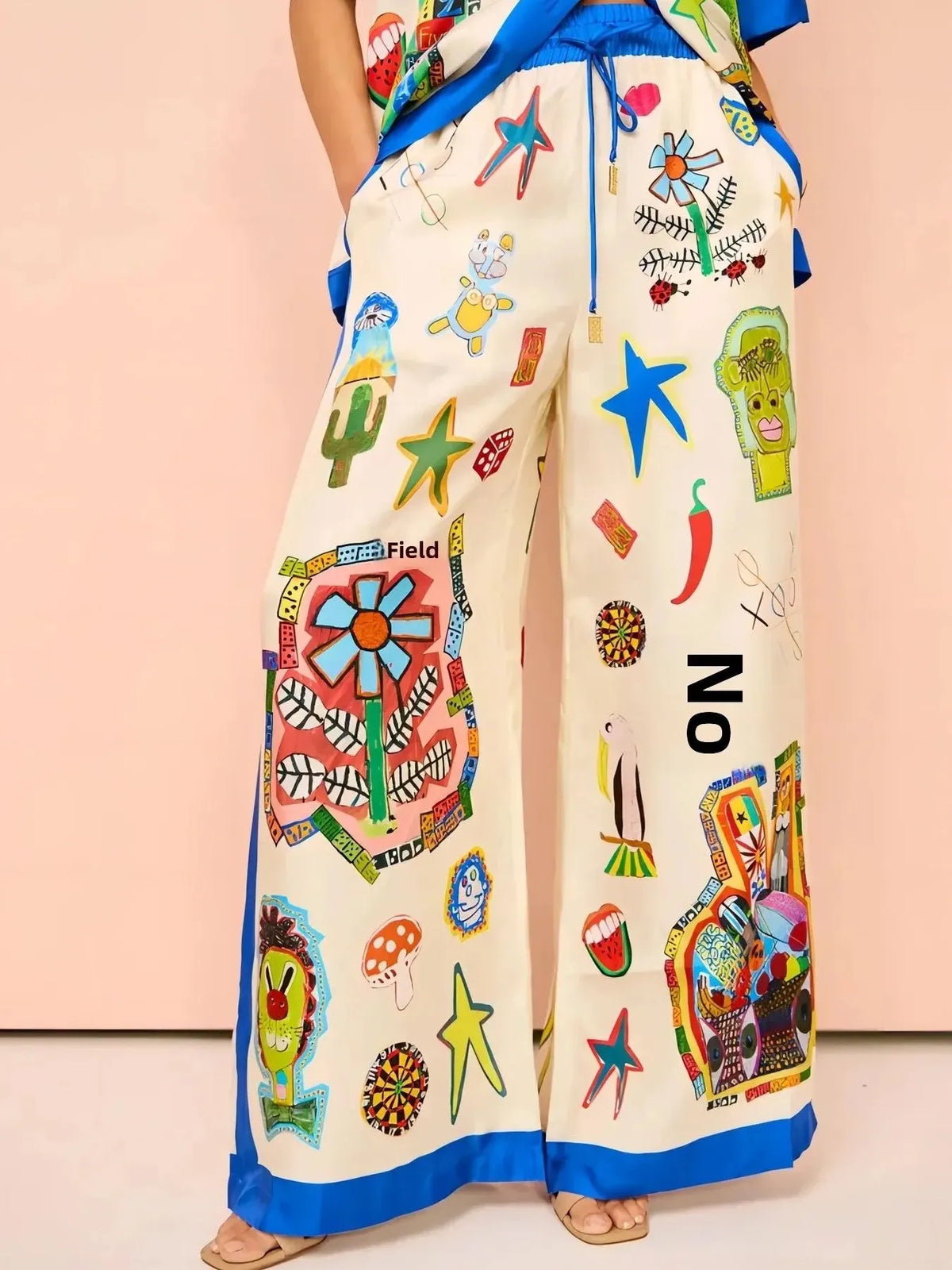 Printed Button Up Shirt and Pants Set