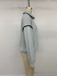 Polo Collar Dropped Shoulder Sweatshirt 101001325916897 37 Affordable Fashion Under $100 Jerry's Apparel 