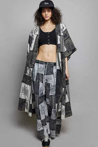 POL Open Front Printed Patchwork Longline Cardigan 100100735921984 59 Affordable Fashion Under $100 Jerry's Apparel 