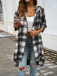 Devine Plaid Zip Up Hooded Coat 100100313261902 47 Affordable Fashion Under $100 Jerry's Apparel 