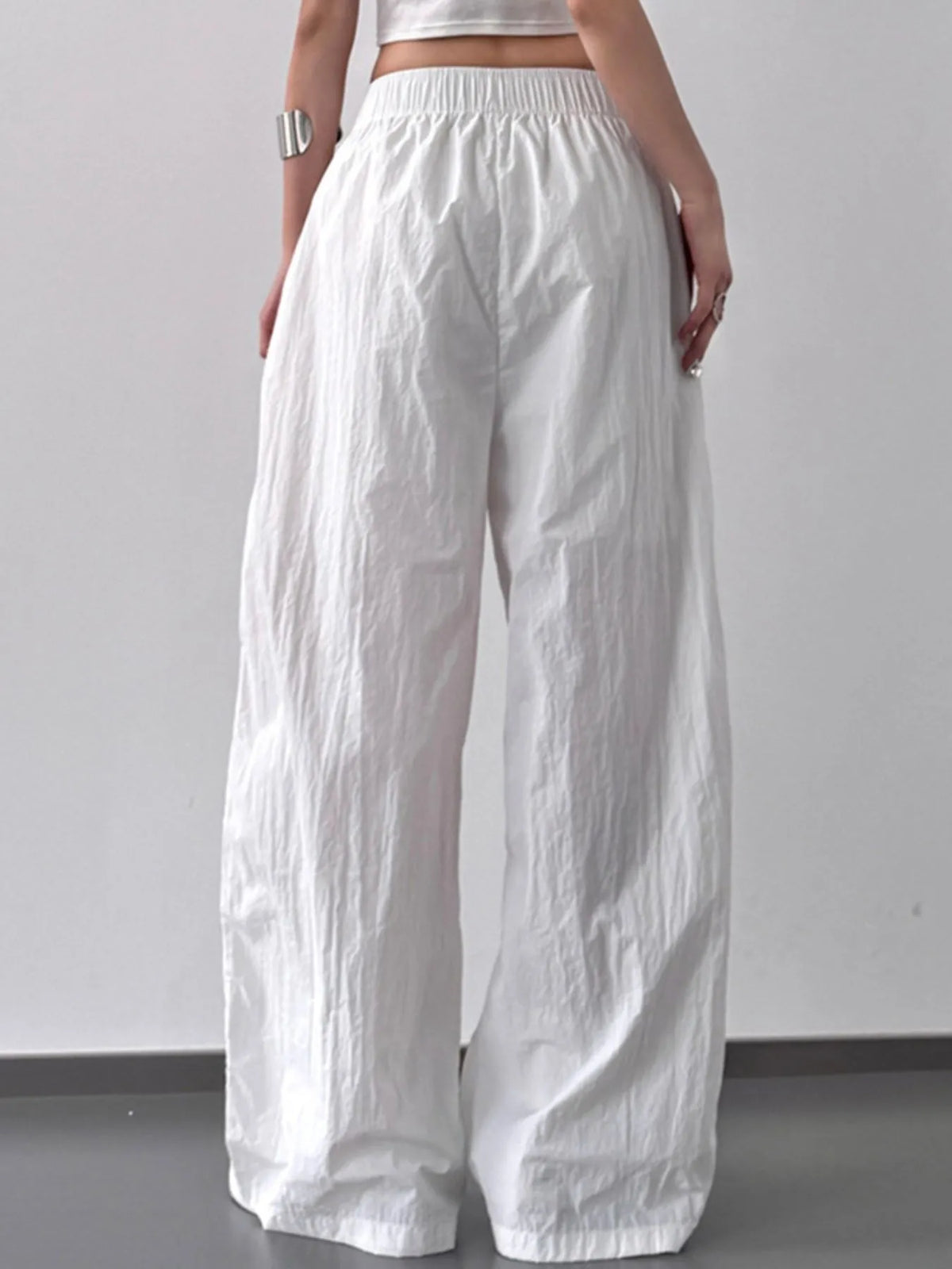Wide Leg Elastic Waist Pants
