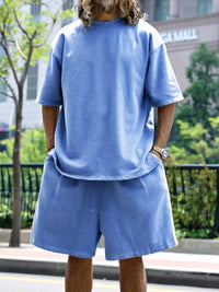 Men's Full Size Round Neck Short Sleeve Top and Shorts Set Plus Size 100400389468525 41 Affordable Fashion Under $100 Jerry's Apparel 