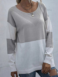 Color Block Round Neck Sweater 100100976966753 26 Affordable Fashion Under $100 Jerry's Apparel 