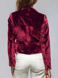 Velvet Lapel Collar One Button Blazer 100100335139968 39 Affordable Fashion Under $100 Jerry's Apparel 