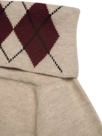Off-Shoulder Argyle Pattern Sweater 100100066394324 44 Affordable Fashion Under $100 Jerry's Apparel 