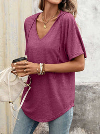 Casual Short Sleeve Hooded T-Shirt 100100788252140 27 Affordable Fashion Under $100 Jerry's Apparel 