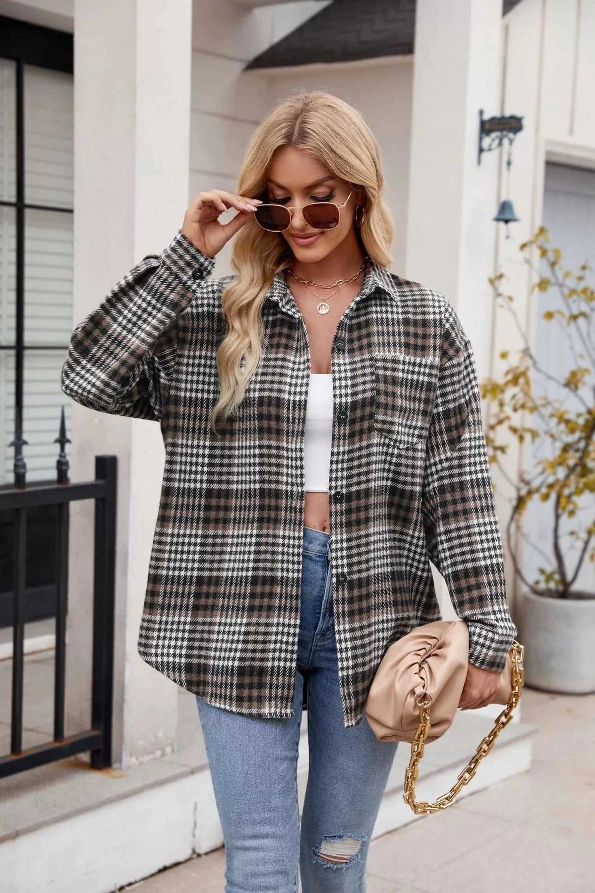 Casual Plaid Long Sleeve Shirt 100100836351743 38 Affordable Fashion Under $100 Jerry's Apparel 