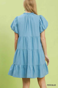Umgee Puff Sleeve Tiered Babydoll Dress 100100508451523 55 Affordable Fashion Under $100 Jerry's Apparel 