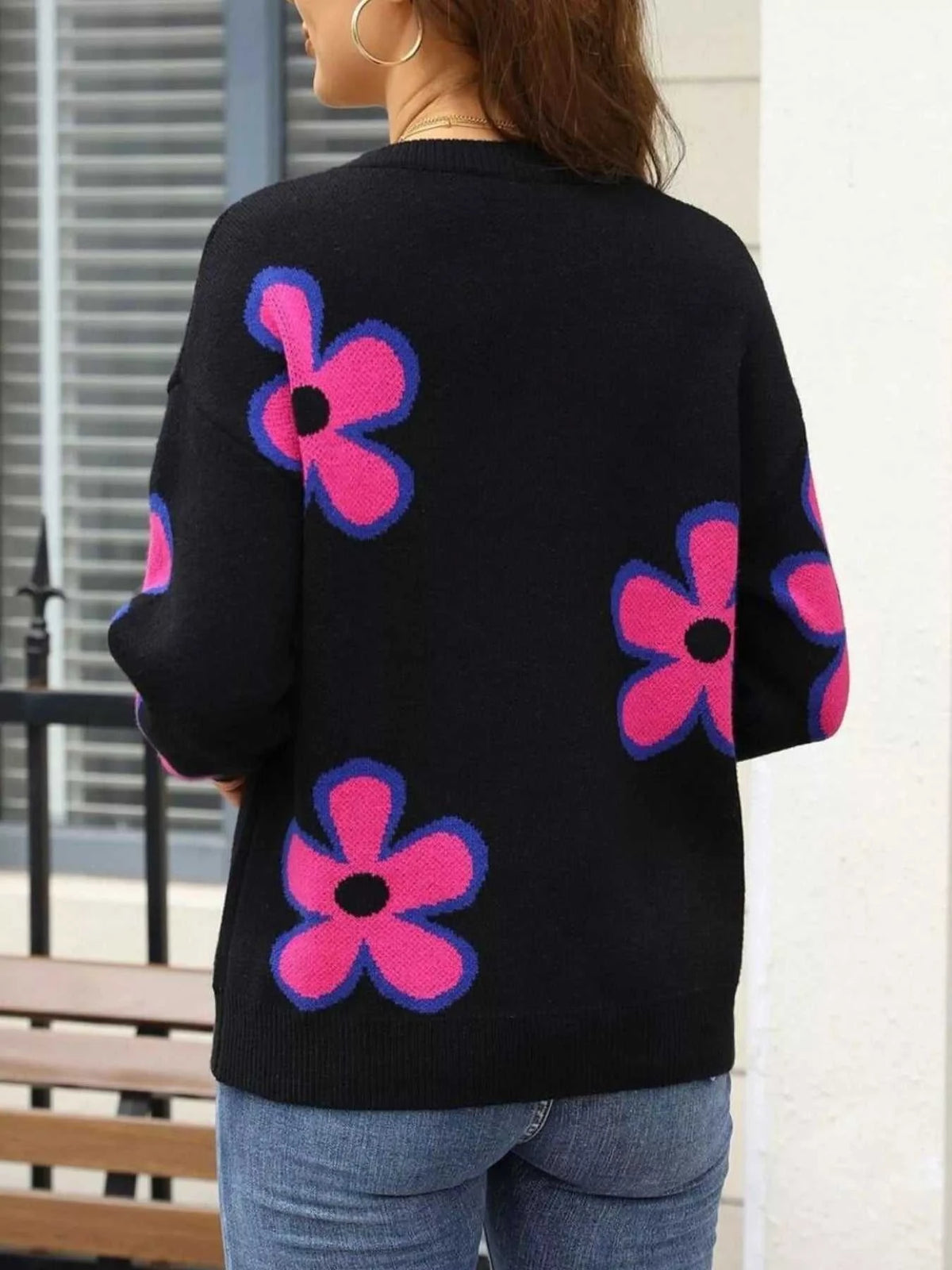 Floral Crew Neck Sweater 100100135232567 49 Affordable Fashion Under $100 Jerry's Apparel 