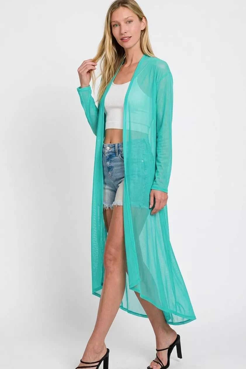 Zenana Mesh Open Front Cardigan 100100958231596 22 Affordable Fashion Under $100 Jerry's Apparel 
