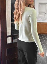 Button-Up Long Sleeve Knit Cardigan 100100340510028 56 Affordable Fashion Under $100 Jerry's Apparel 