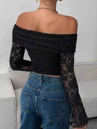 Off Shoulder Long Sleeve Lace Top 100100210732400 33 Affordable Fashion Under $100 Jerry's Apparel 