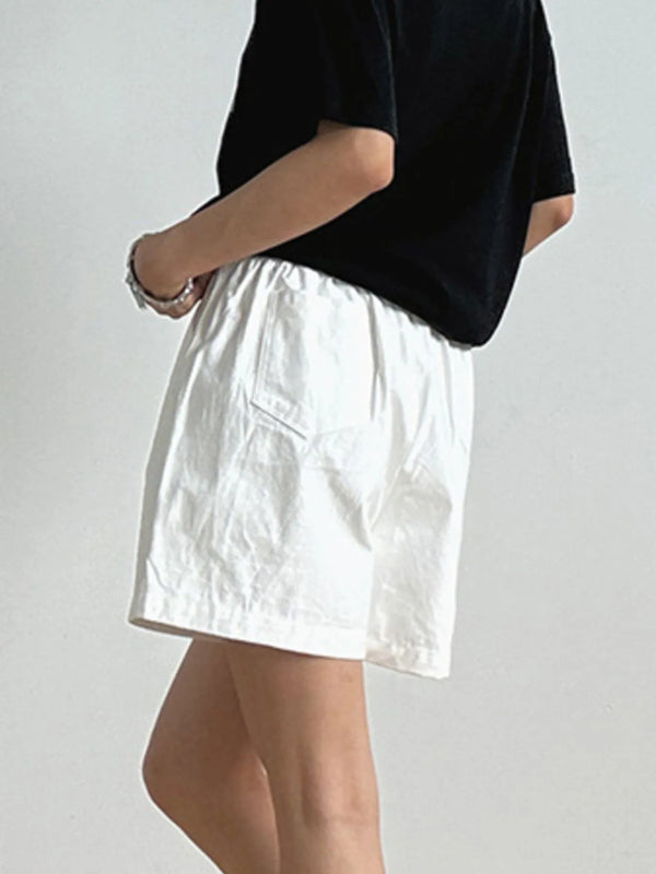 Elastic Waist Casual Shorts