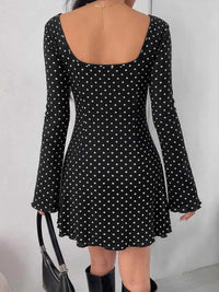 Polka Dot Lace Trimmed V-Neck Mini Dress 100100827615923 48 Affordable Fashion Under $100 Jerry's Apparel 