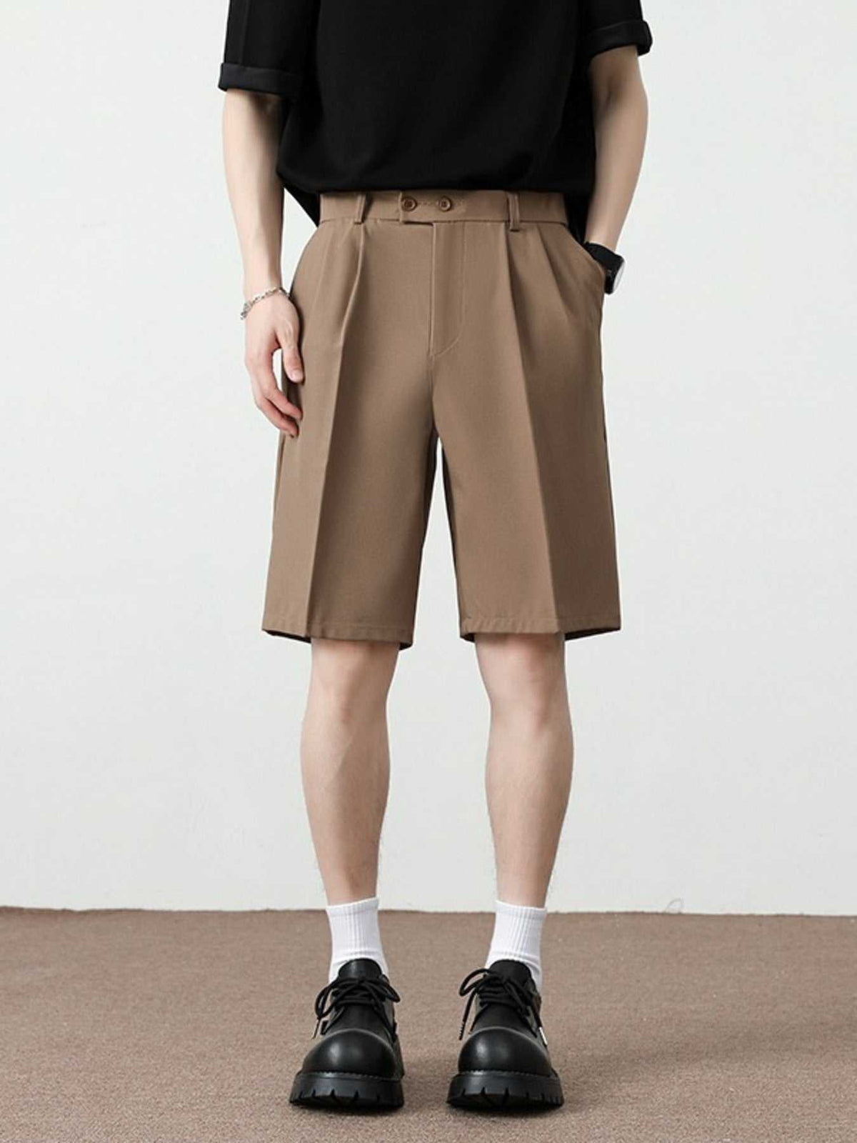 Men's Full Size Pleated Detail Loose Fit Shorts Plus Size 100400679377148 31 Affordable Fashion Under $100 Jerry's Apparel 