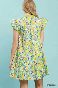 Umgee Floral Flutter Sleeve Tiered Mini Dress 100100847661099 57 Affordable Fashion Under $100 Jerry's Apparel 