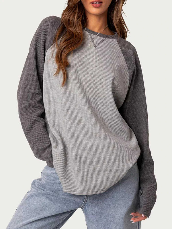Color-Block Raglan Long Sleeve T-Shirt 101001936991902 48 Affordable Fashion Under $100 Jerry's Apparel 