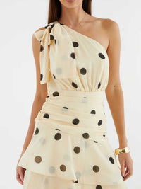 Polka Dot One-Shoulder Ruffle Dress 100100403782395 65 Affordable Fashion Under $100 Jerry's Apparel 