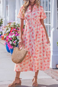 Polka Dot Puff Sleeve Midi Dress 100100018351579 72 Affordable Fashion Under $100 Jerry's Apparel 