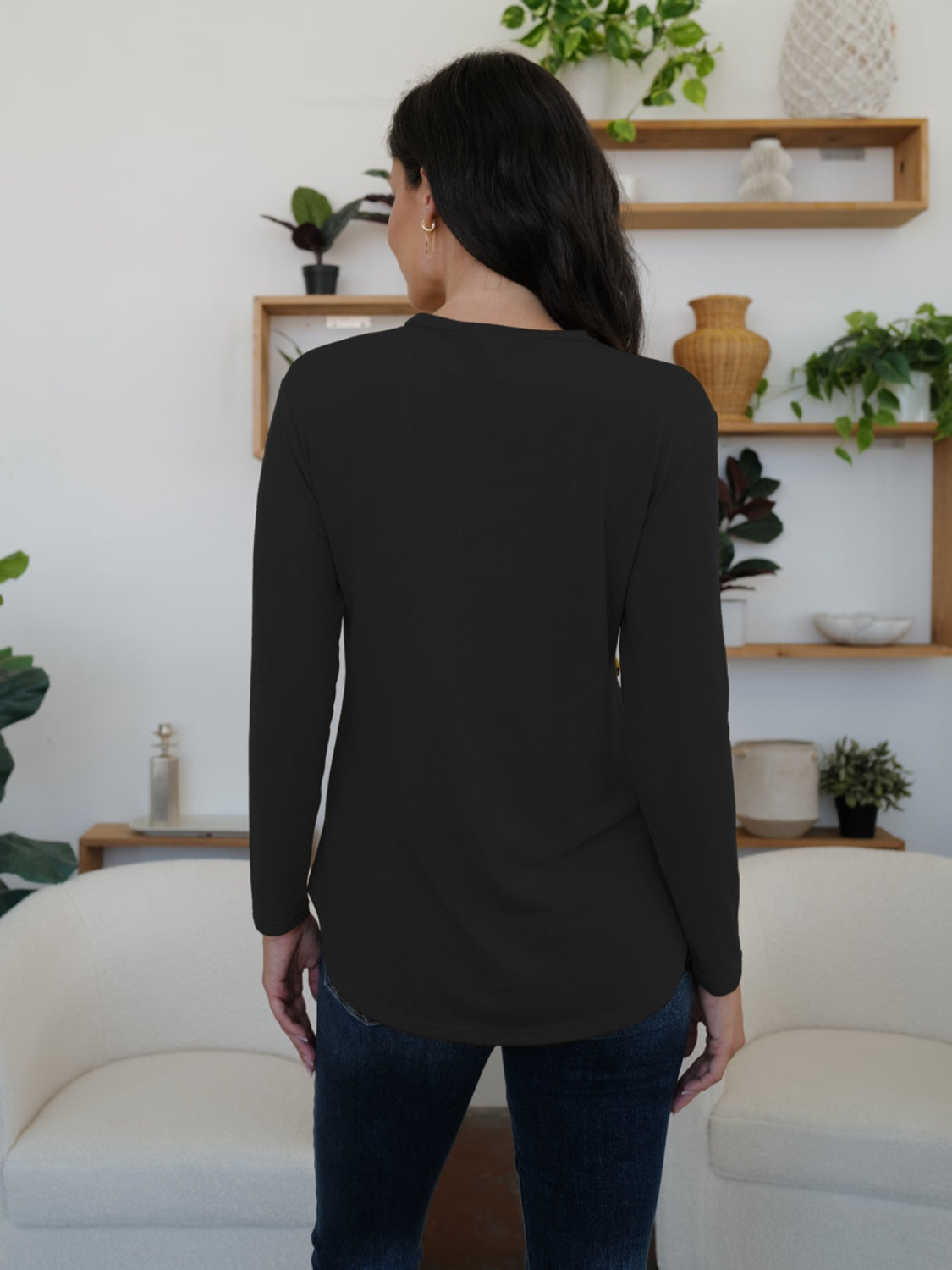 Round Neck Long Sleeve T-Shirt