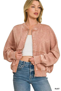 Zenana Acid Washed Fleece Jacket 100100174211806 44 Affordable Fashion Under $100 Jerry's Apparel 