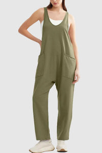 Lovelet Wide Strap Jumpsuit with Pockets 100100197263170 33 Jerry's Apparel 