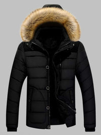Men's Plus Size Padded Fur Hood Puffer Jacket 100400152368217 96 Affordable Fashion Under $100 Jerry's Apparel 