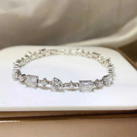 925 Sterling Silver Moissanite Bracelet 100500430941879 313 Jerry's Apparel 