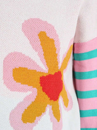 Floral Striped Crew Neck Sweater 100100282505269 51 Affordable Fashion Under $100 Jerry's Apparel 