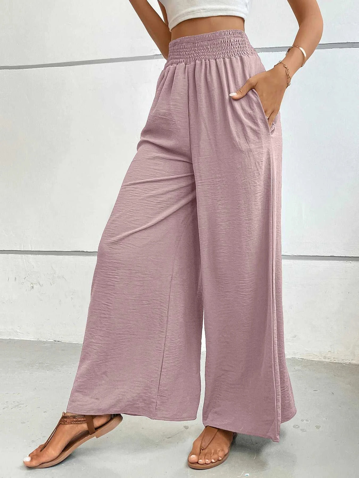 High-Waisted Wide Leg Pants 100100827101945 34 Affordable Fashion Under $100 Jerry's Apparel 